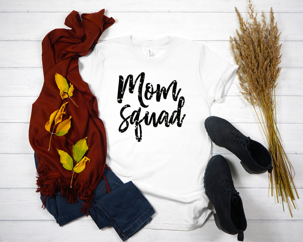 Mom Squad Shirt, Mama Cotton Tee