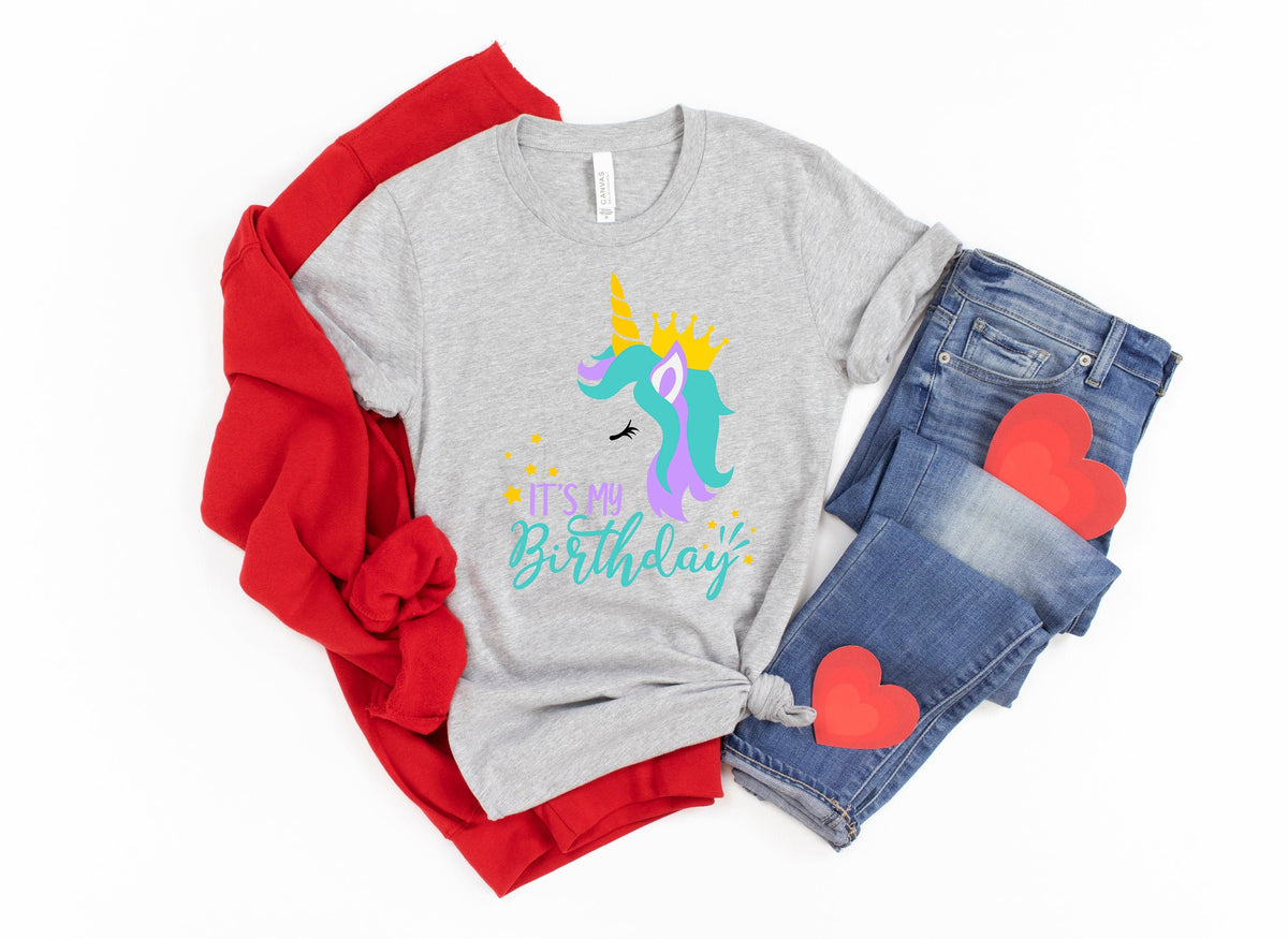Birthday Girl Unicorn Shirt: Girls Birthday Party Tee