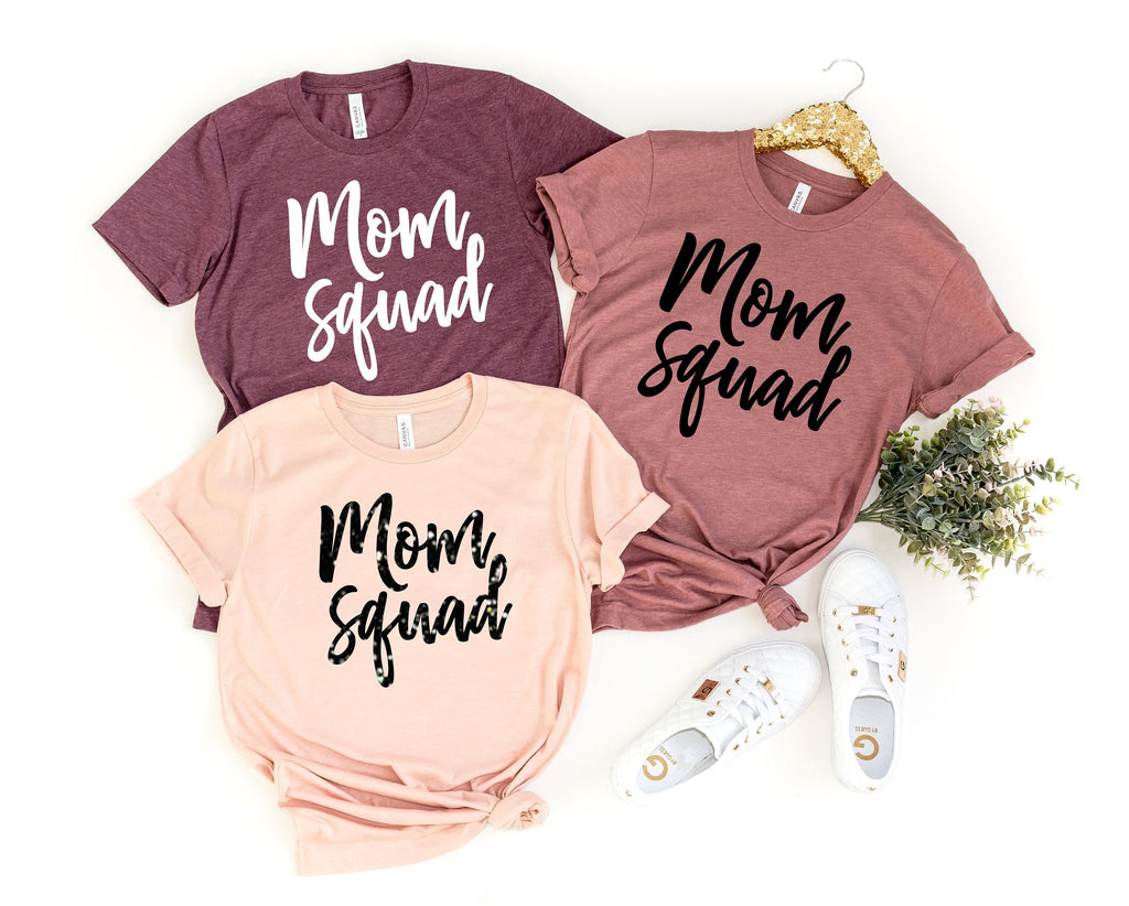 Mom Squad Shirt, Mama Cotton Tee