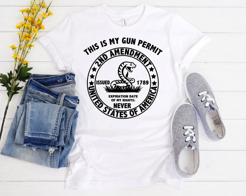 2nd Amendment Gun Permit Shirt, Veteran Gift