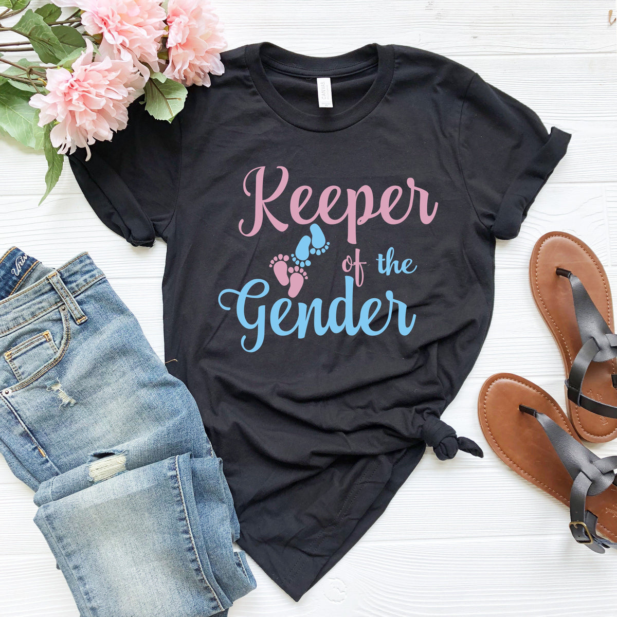Keeper Of The Gender Shirt: Pregnancy Announcement T-Shirt
