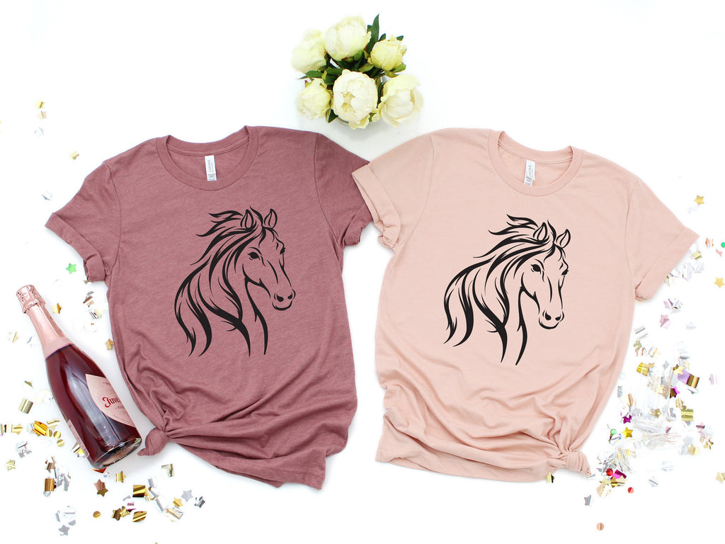 Horse Head Graphic Tee - Horse Lover Gift