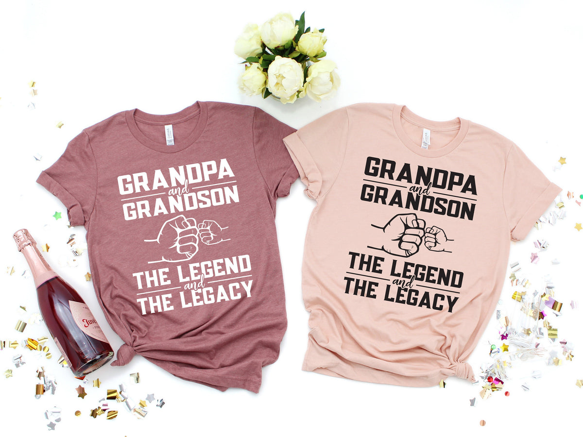 Grandpa and Grandson Shirt: Father's Day Matching Papa Tee