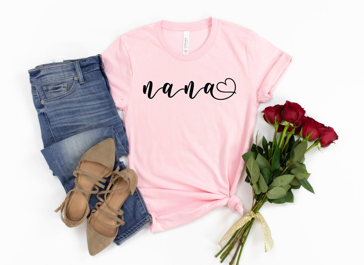 Nana T-Shirt: Heart Design, Gift for Grandma