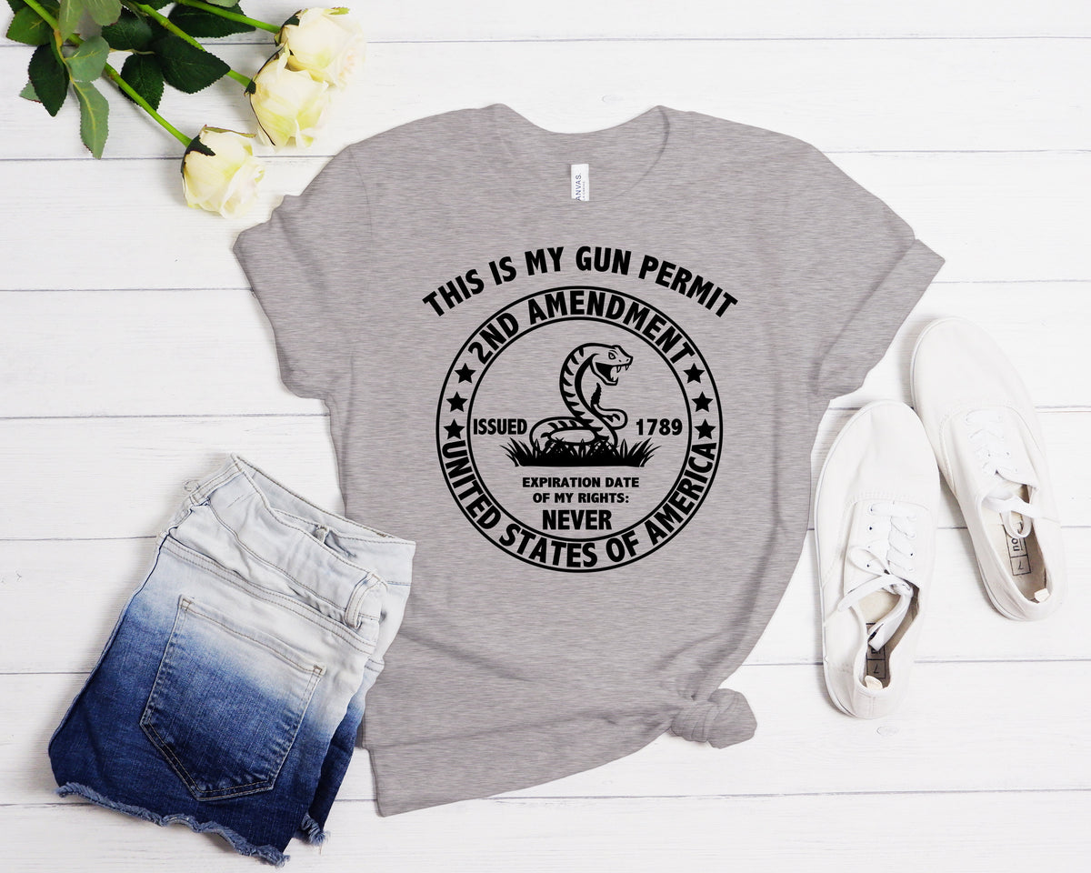 2nd Amendment Gun Permit Shirt, Veteran Gift