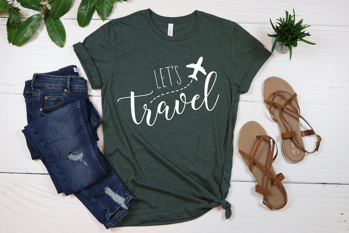 Let's Travel Shirt: Adventure Graphic Tee
