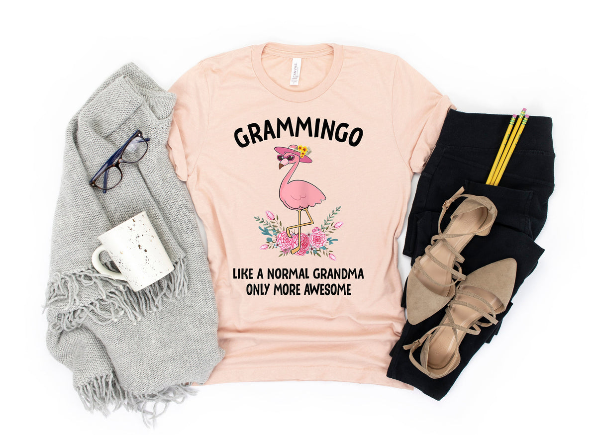 Custom Grammingo Flamingo Grandma T-Shirt