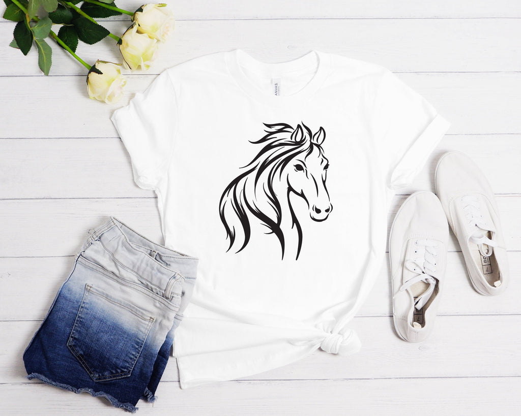 Horse Head Graphic Tee - Horse Lover Gift