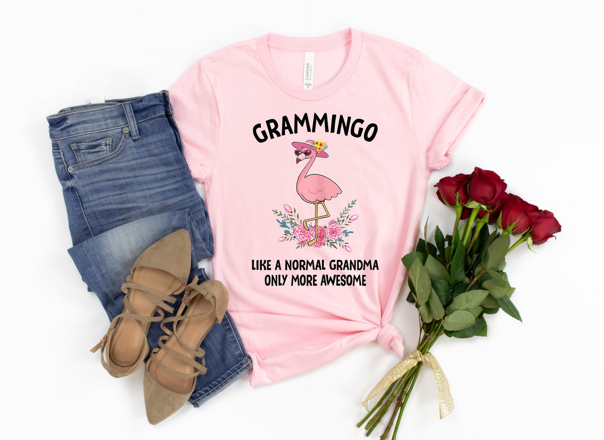 Custom Grammingo Flamingo Grandma T-Shirt