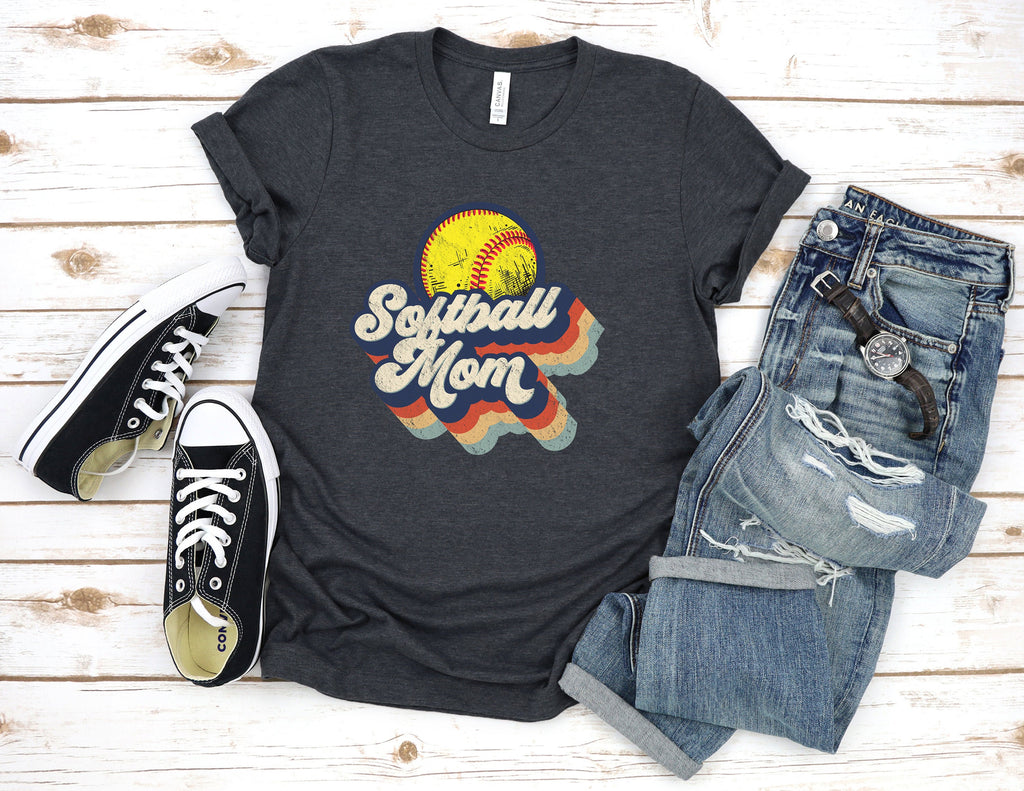 Retro Softball Mom Shirt: Vintage Style T-Shirt