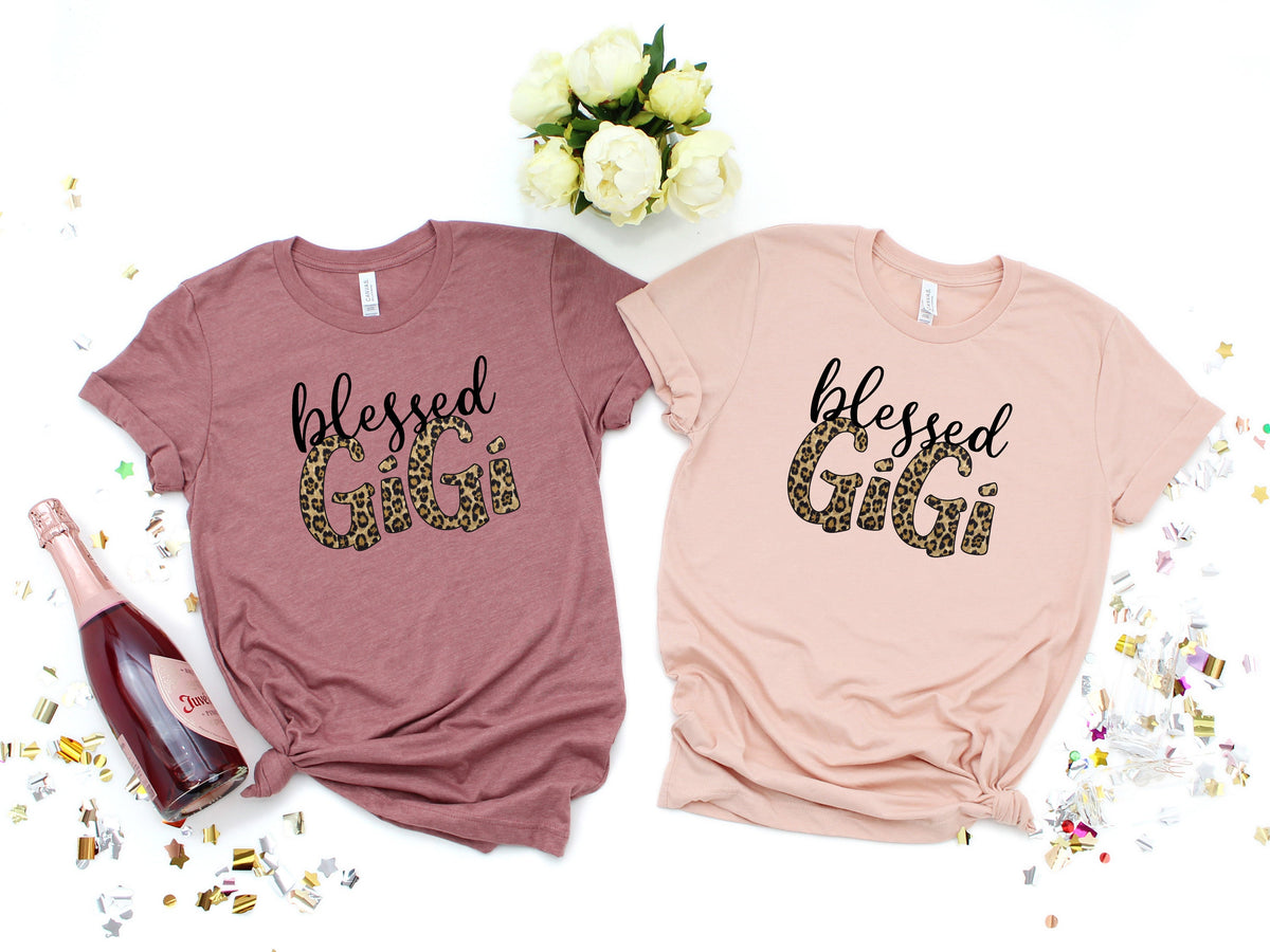 Blessed Gigi Shirt, Leopard Print Nana Shirt, Mother's Day Gift