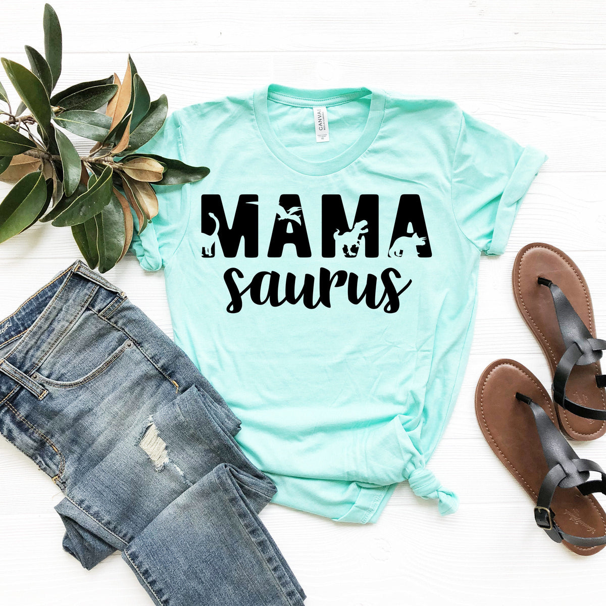 Mama Saurus Shirt: Dinosaur Mom T-Shirt, Funny Wife Gift