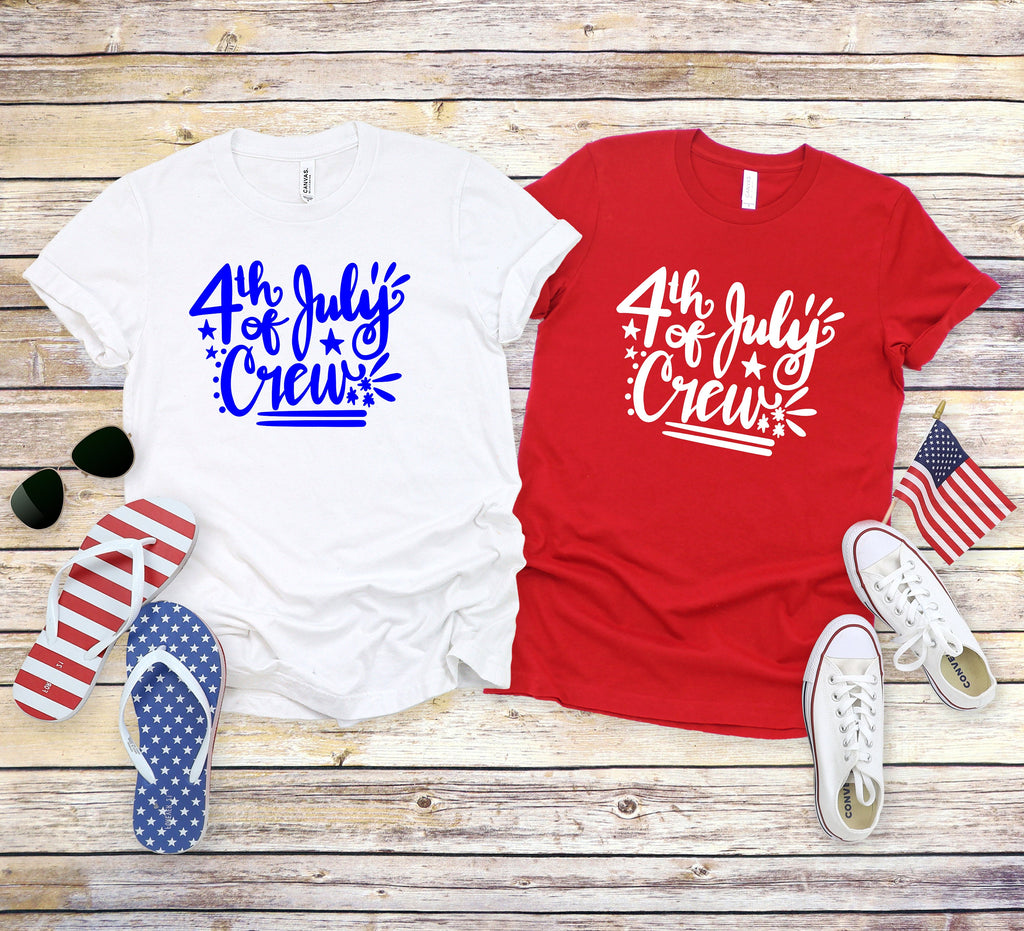 Matching 4th of July Family Crew T-Shirts