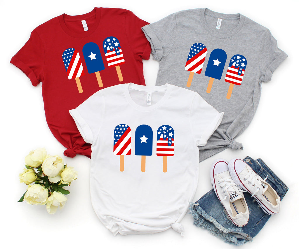 Patriotic Popsicle Shirt: 4th of July Family Matching Tee