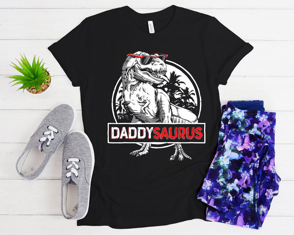 Daddysaurus T-Shirt: Dinosaur Dad Birthday Shirt