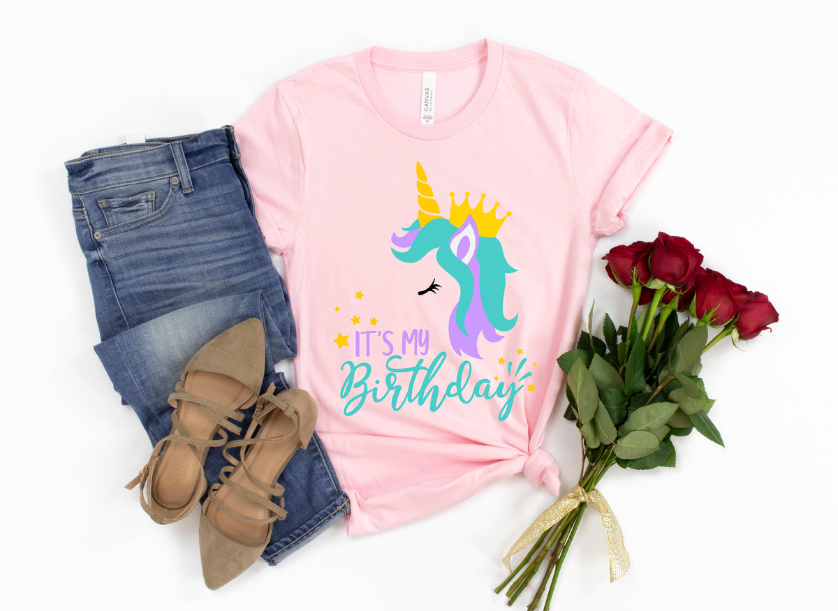 Birthday Girl Unicorn Shirt: Girls Birthday Party Tee