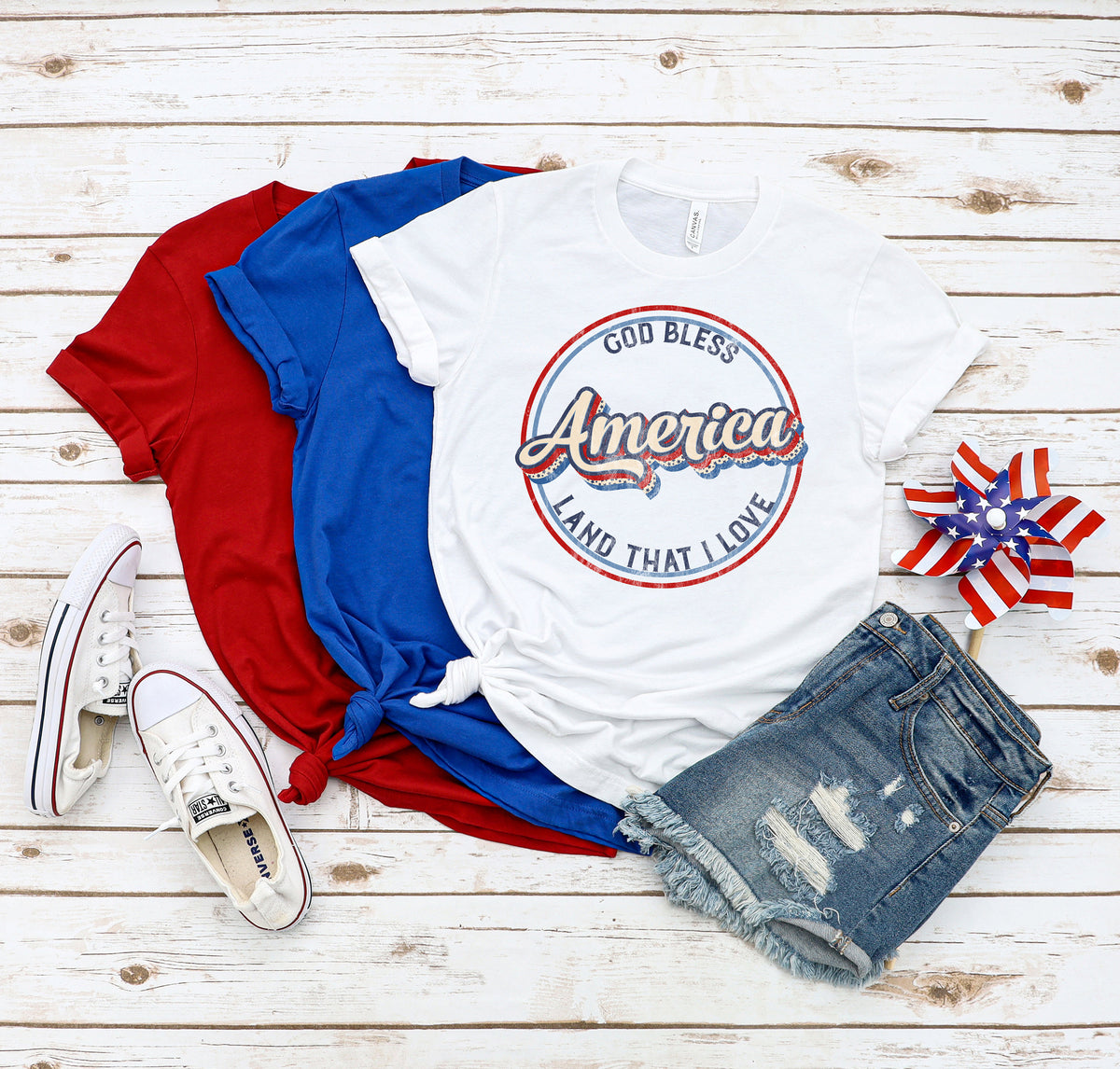 God Bless America Shirt: Patriotic 4th of July Tee