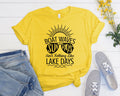 Lake Life Shirt: Boat Waves & Sun Rays Graphic Tee