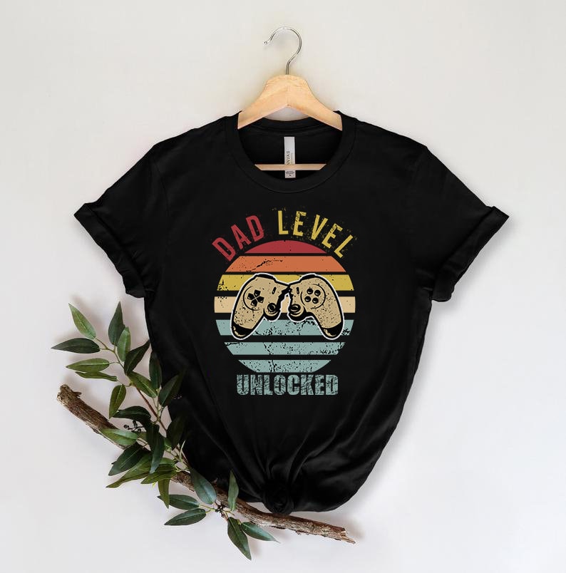 Dad Level Unlocked Shirt, Gamer Father's Day Gift