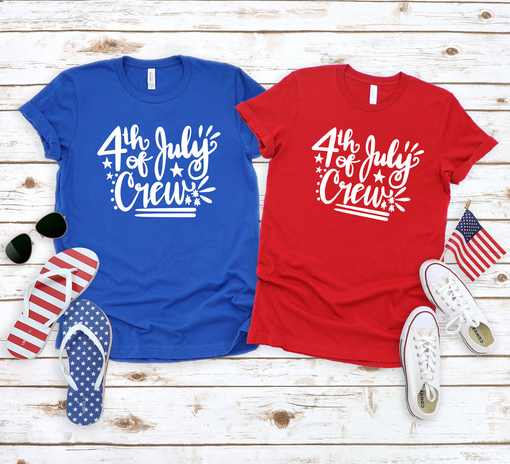 Matching 4th of July Family Crew T-Shirts