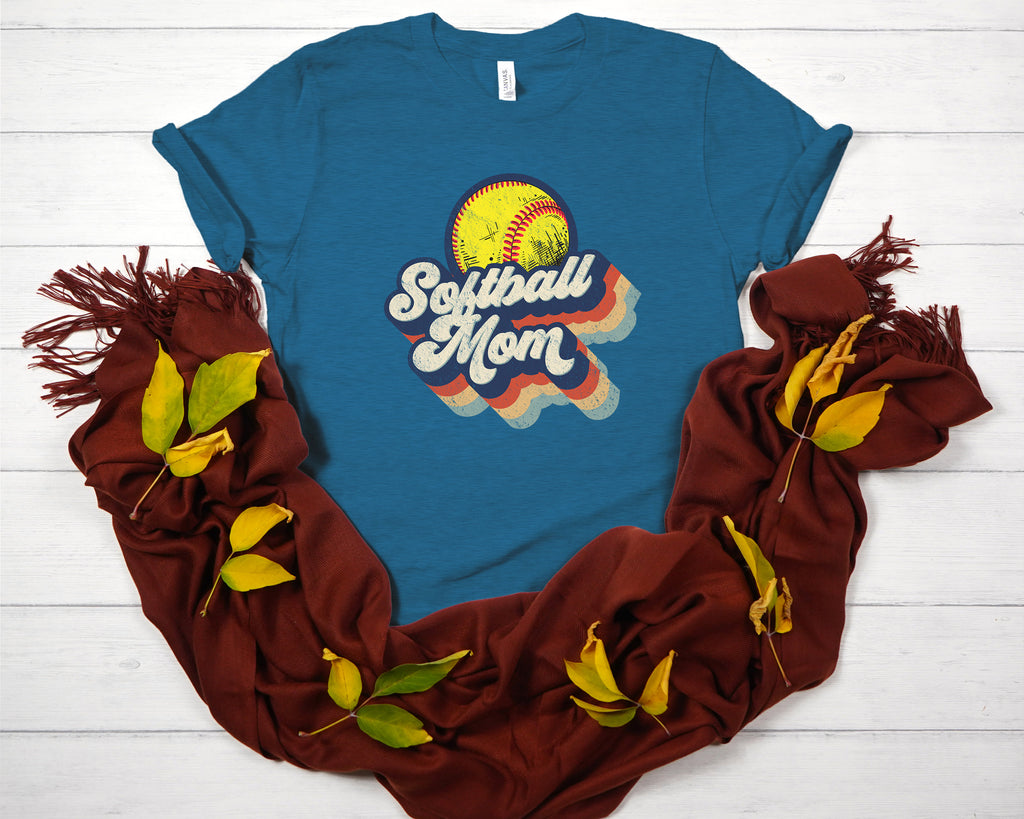 Retro Softball Mom Shirt: Vintage Style T-Shirt