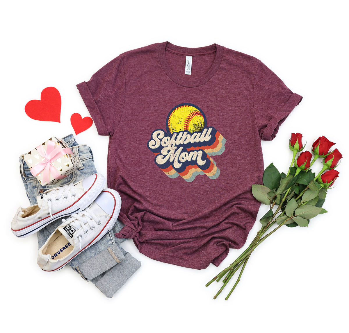 Retro Softball Mom Shirt: Vintage Style T-Shirt