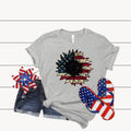 Patriotic Sunflower Shirt: 4th of July Women's Tee