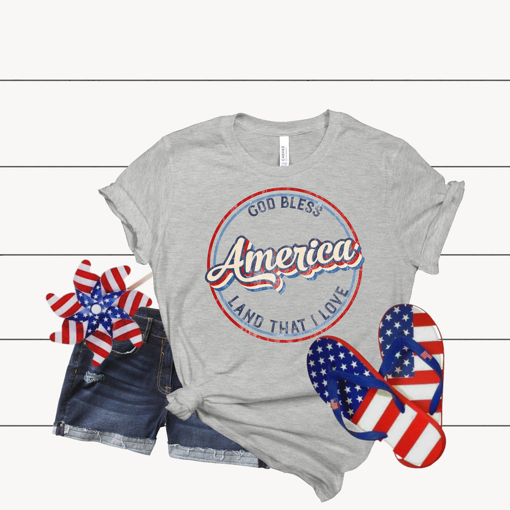 God Bless America Shirt: Patriotic 4th of July Tee