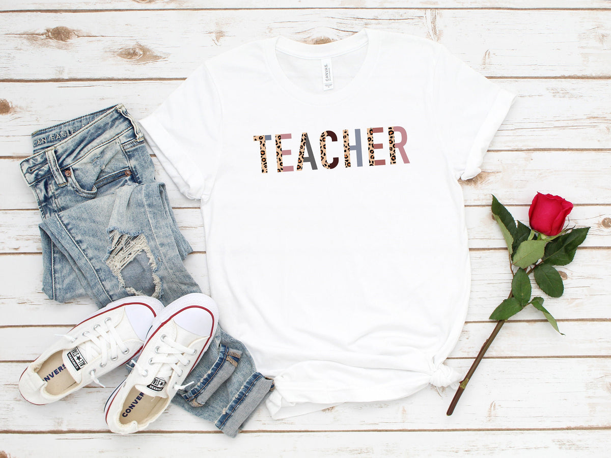 Leopard Teacher Shirt: Back To School Raglan Baseball Tee