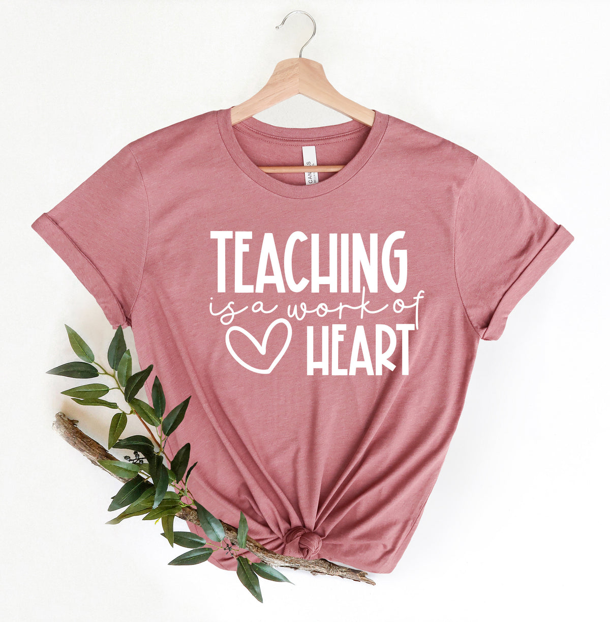Teaching is a Work of Heart Shirt, Teacher Gift