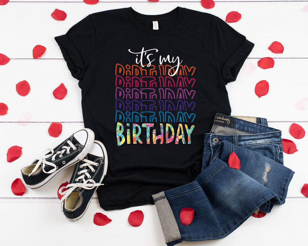 Hand-Drawn It's My Birthday Shirt: Party Gift