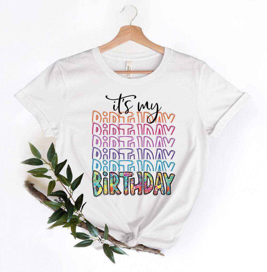 Hand-Drawn It's My Birthday Shirt: Party Gift
