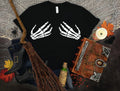 Skeleton Hand Bra T-Shirt: Funny Halloween Party Shirt