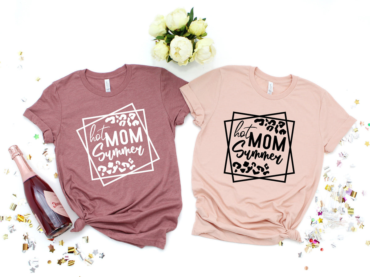 Hot Mom Summer T-Shirt: Family Vacation Beach Apparel