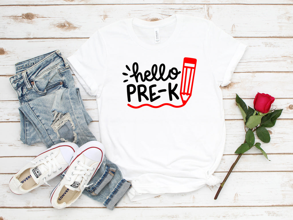 Hello Pre-K Teacher Shirt: Back to School Gift