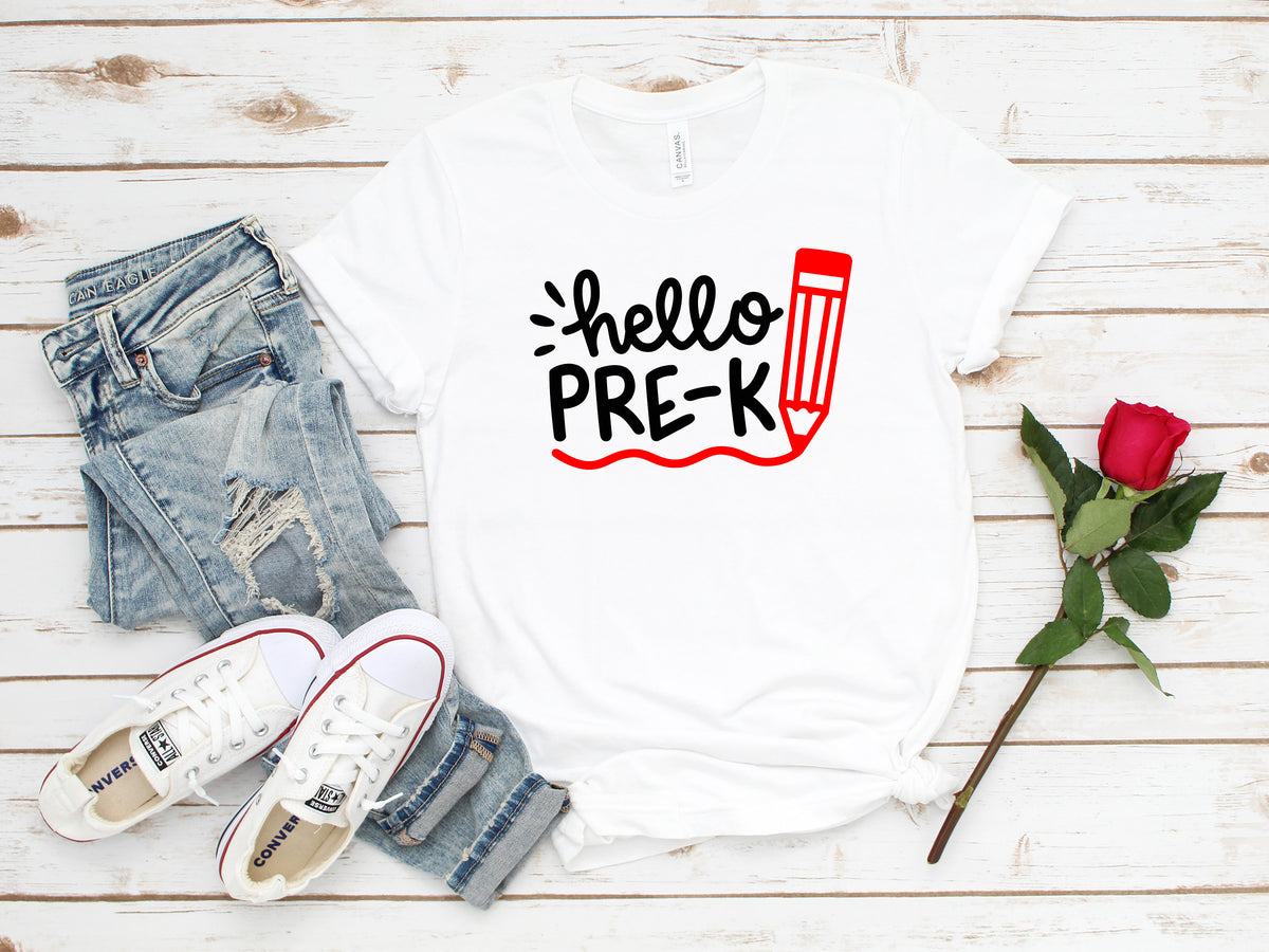 Hello Pre-K Teacher Shirt: Back to School Gift