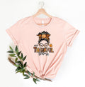 Thankful Mama Shirt: Fall Thanksgiving Messy Bun Tee