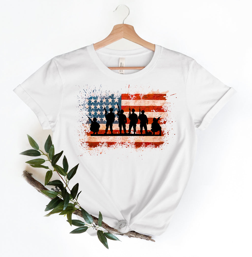 American Soldier Freedom Flag Shirt: Support Our Troops