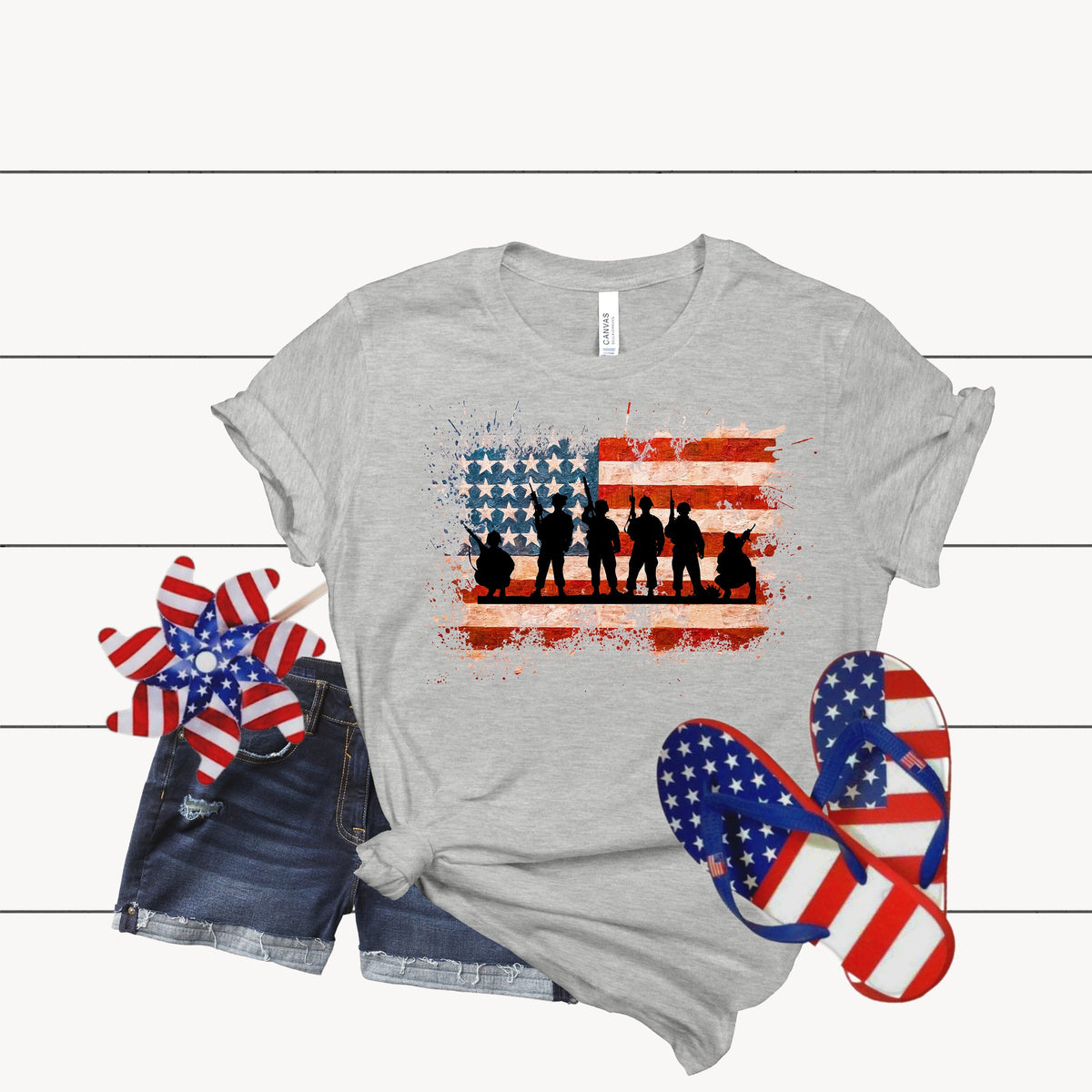 American Soldier Freedom Flag Shirt: Support Our Troops