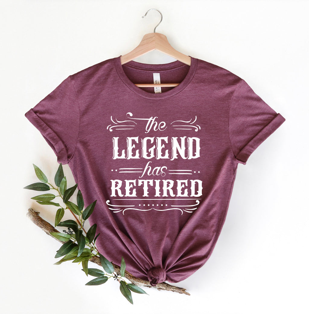 The Legend Has Retired T-Shirt: Funny Retirement Gift