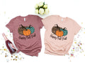 Fall Pumpkin Graphic Tee: "Happy Fall Y'all" Women's Shirt