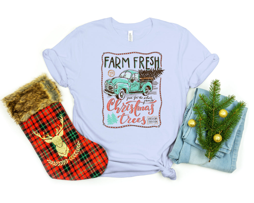Farm Fresh Christmas Trees Shirt: Women's Holiday Tee