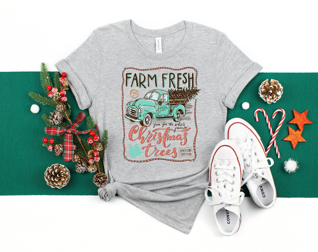 Farm Fresh Christmas Trees Shirt: Women's Holiday Tee