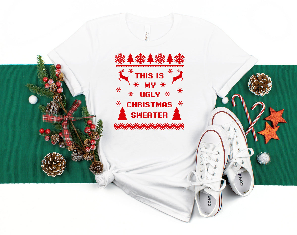 Custom Text Ugly Christmas Sweatshirt: Holiday Sweater