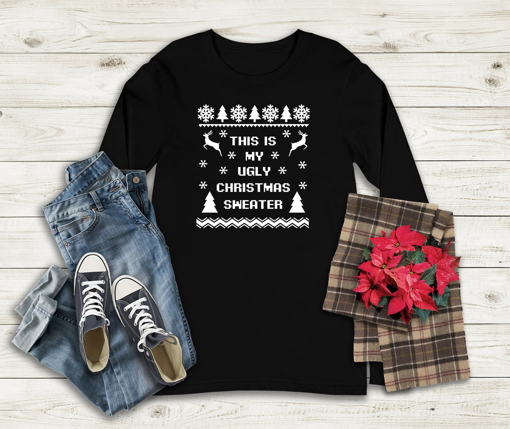 Custom Text Ugly Christmas Sweatshirt: Holiday Sweater