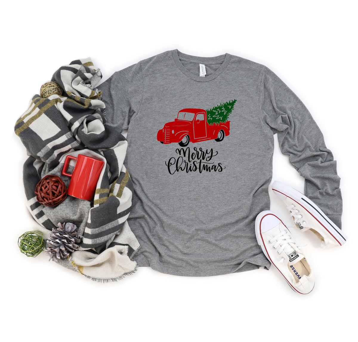 Christmas Tree Farm Shirt: Red Truck Holiday Tee