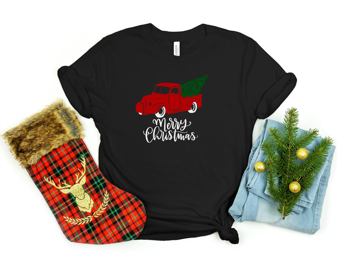 Christmas Tree Farm Shirt: Red Truck Holiday Tee