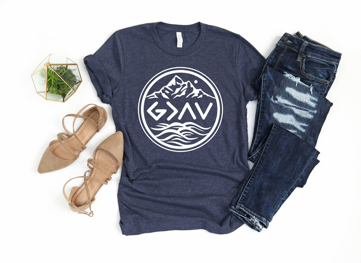 God is Greater T-Shirt: Christian Gift, Positive Tee