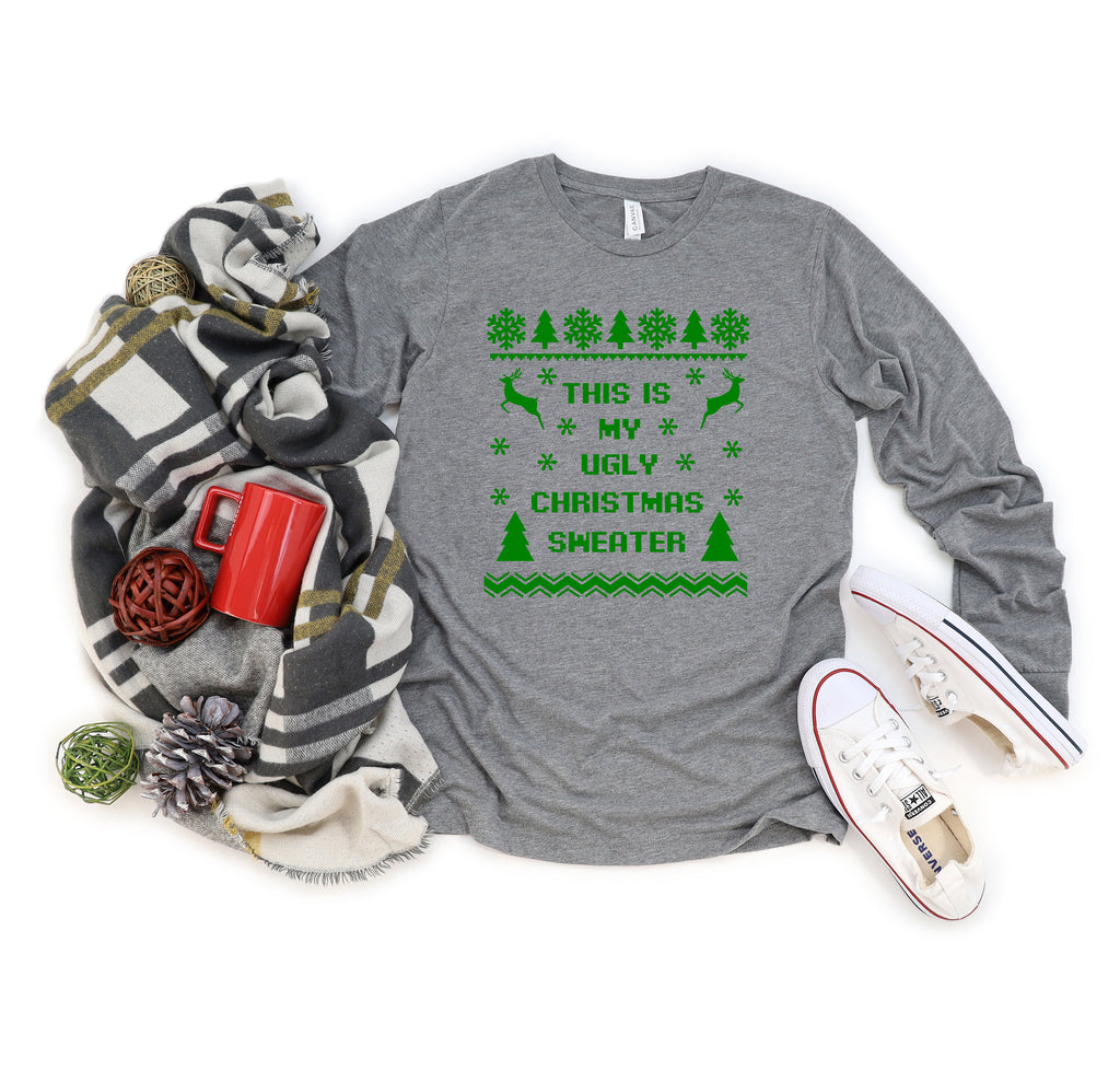 Custom Text Ugly Christmas Sweatshirt: Holiday Sweater