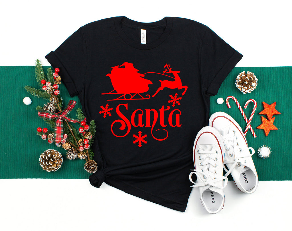Reindeer Christmas Party Shirts: Santa, Dasher, Rudolph & Cupid
